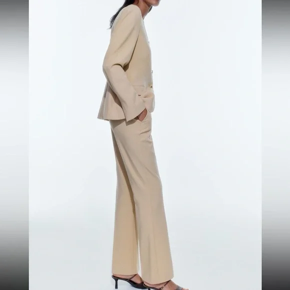 Zara NWT Beige Women's Suit Set - Picture 4 of 11